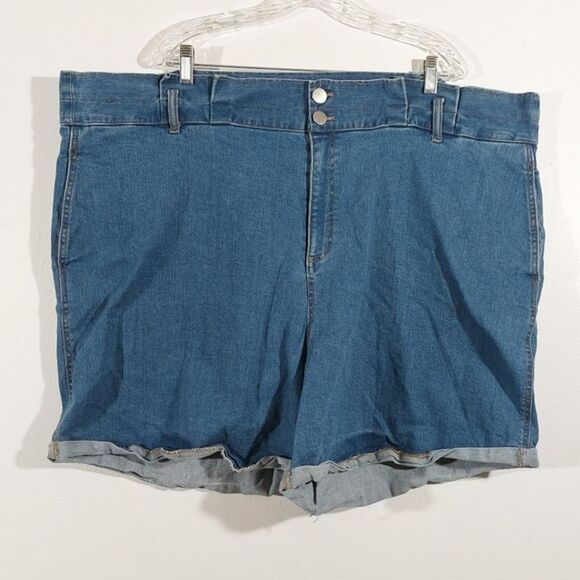 Eloquii Blue Denim Jean Shorts Plus Size 26 - Picture 1 of 10